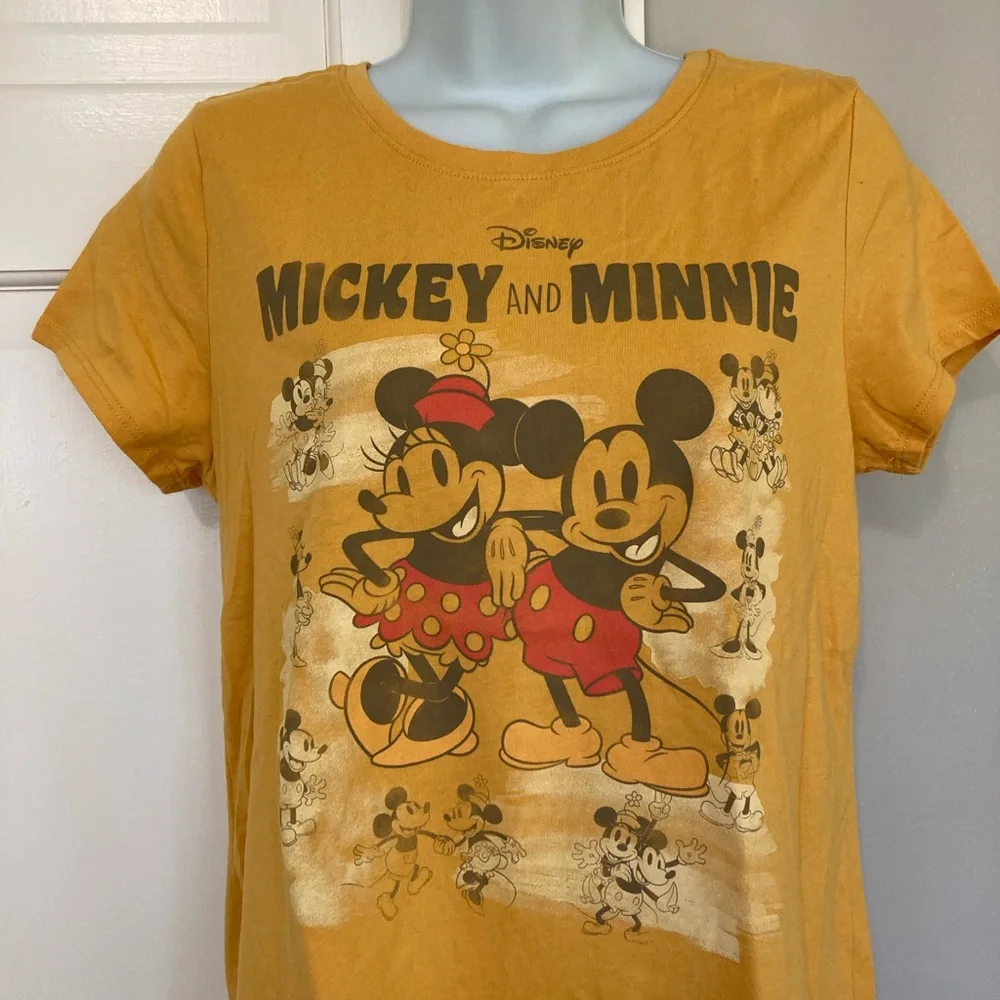 Disney Mickey and Minnie Short Sleeve Tee - Yellow - Picture 2 of 4